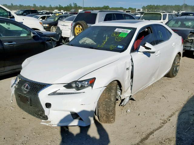 JTHBF1D26F5064384 - 2015 LEXUS IS 250 WHITE photo 2