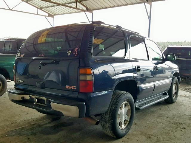 1GKEC13V34J127212 - 2004 GMC YUKON BLUE photo 4