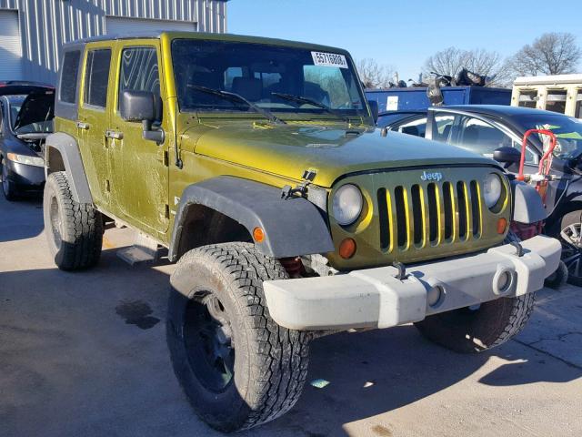 1J4GA39117L150601 - 2007 JEEP WRANGLER X GREEN photo 1