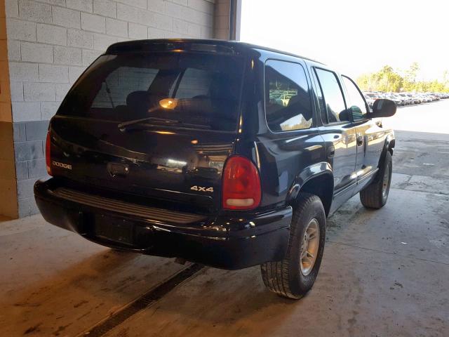 1B4HS28Y1WF201508 - 1998 DODGE DURANGO BLACK photo 4