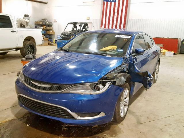 1C3CCCAB5FN591156 - 2015 CHRYSLER 200 LIMITE BLUE photo 2