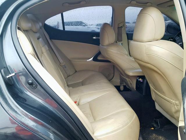 JTHBK262785076531 - 2008 LEXUS IS 250 GRAY photo 6