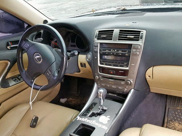 JTHBK262785076531 - 2008 LEXUS IS 250 GRAY photo 9