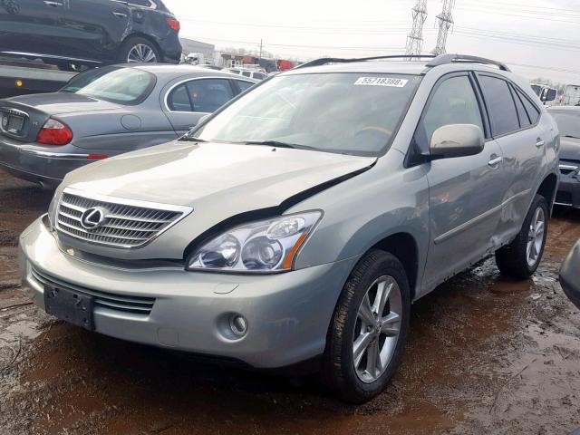 JTJHW31U782056194 - 2008 LEXUS RX 400H SILVER photo 2