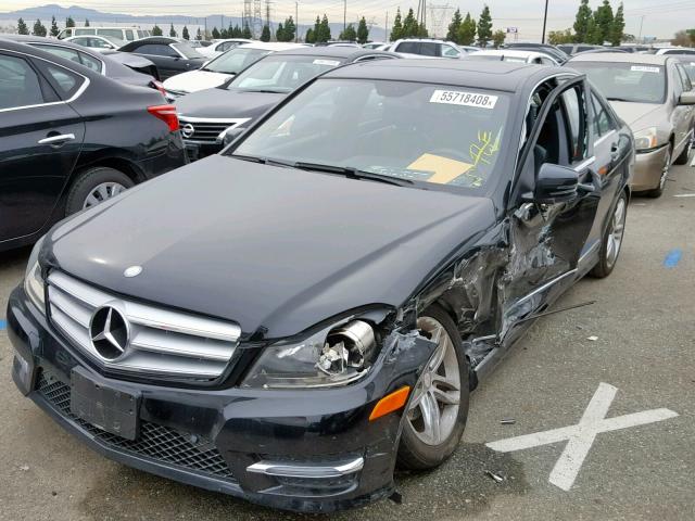 WDDGF4HB4DR289806 - 2013 MERCEDES-BENZ C 250 BLACK photo 2