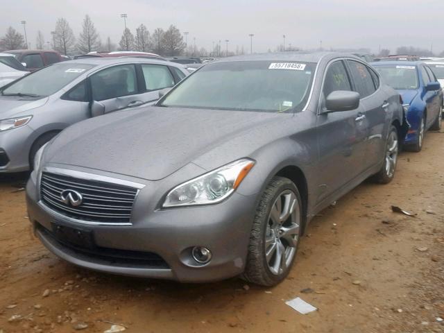 JN1BY1AR1DM600905 - 2013 INFINITI M37 X GRAY photo 2