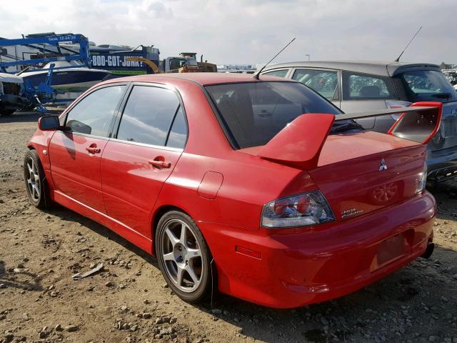 JA3AH86F93U089988 - 2003 MITSUBISHI LANCER EVO RED photo 3