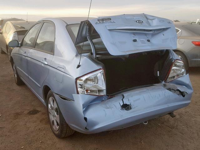 KNAFE121585569901 - 2008 KIA SPECTRA EX SILVER photo 3