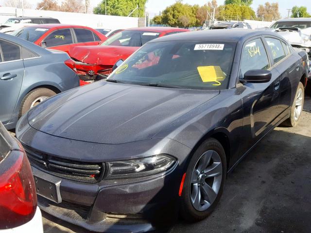 2C3CDXHG8HH523967 - 2017 DODGE CHARGER SX GRAY photo 2