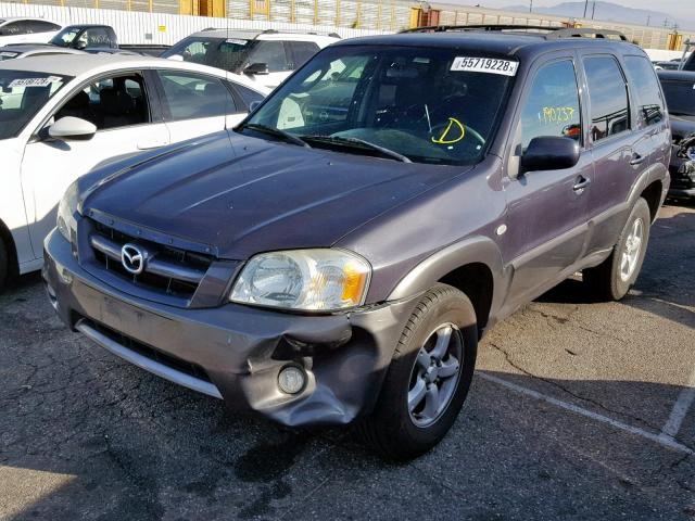 4F2CZ94185KM61064 - 2005 MAZDA TRIBUTE S GRAY photo 2