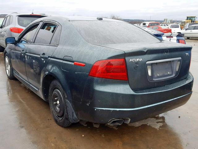 19UUA66275A036751 - 2005 ACURA TL TEAL photo 3