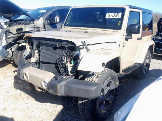 1C4AJWBG5HL605740 - 2017 JEEP WRANGLER S TAN photo 2