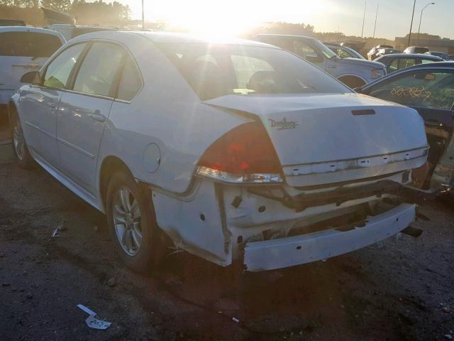 2G1WA5E35E1138399 - 2014 CHEVROLET IMPALA LIM WHITE photo 3