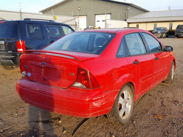 1FAFP38363W307203 - 2003 FORD FOCUS ZTS RED photo 4