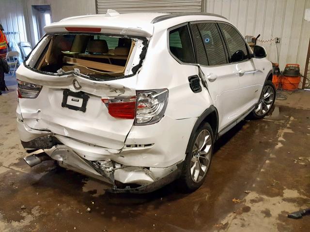 5UXWX9C56G0D91104 - 2016 BMW X3 XDRIVE2 WHITE photo 4