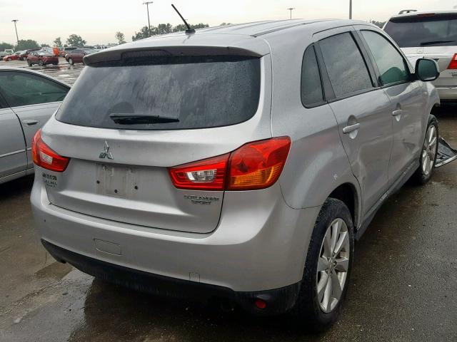 4A4AP3AU1FE041972 - 2015 MITSUBISHI OUTLANDER GRAY photo 4