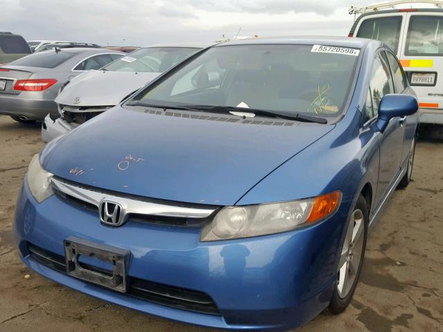 1HGFA16828L008896 - 2008 HONDA CIVIC BLUE photo 2