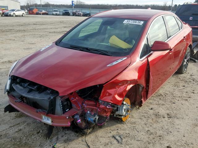 1G4PW5SK6G4171665 - 2016 BUICK VERANO SPO RED photo 2