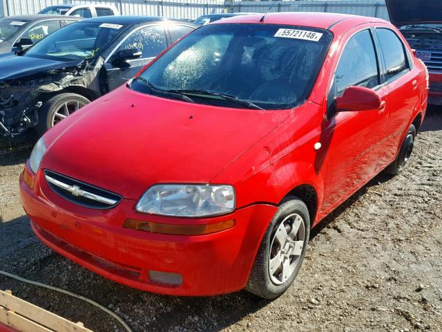 KL1TD56686B636695 - 2006 CHEVROLET AVEO BASE Qırmızı foto 2