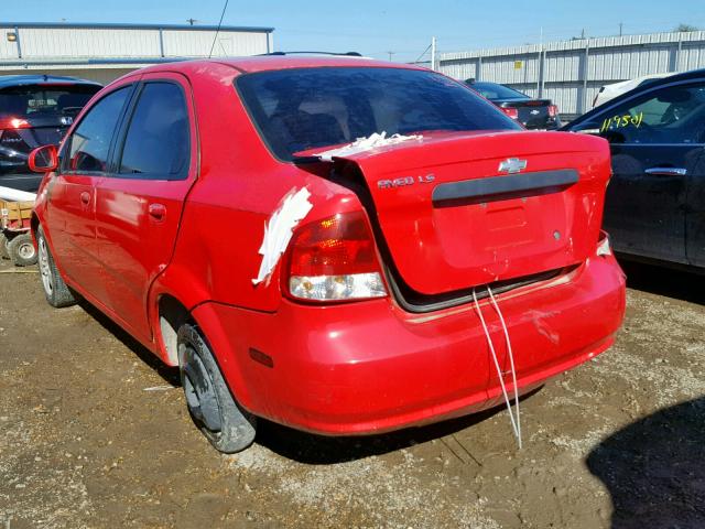 KL1TD56686B636695 - 2006 CHEVROLET AVEO BASE Qırmızı foto 3