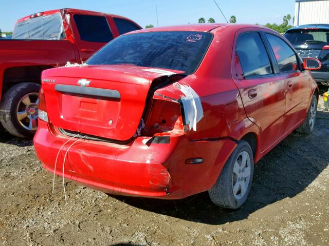 KL1TD56686B636695 - 2006 CHEVROLET AVEO BASE Qırmızı foto 4
