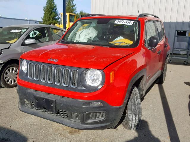 ZACCJBAH6JPH17668 - 2018 JEEP RENEGADE S RED photo 2