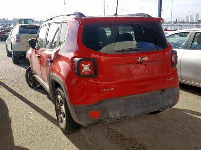 ZACCJBAH6JPH17668 - 2018 JEEP RENEGADE S RED photo 3