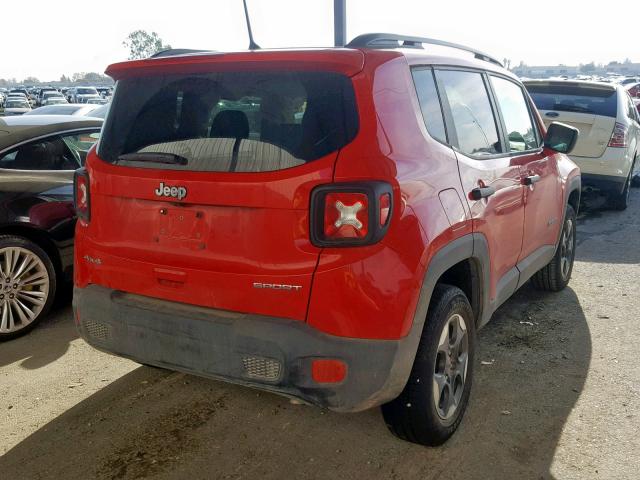 ZACCJBAH6JPH17668 - 2018 JEEP RENEGADE S RED photo 4
