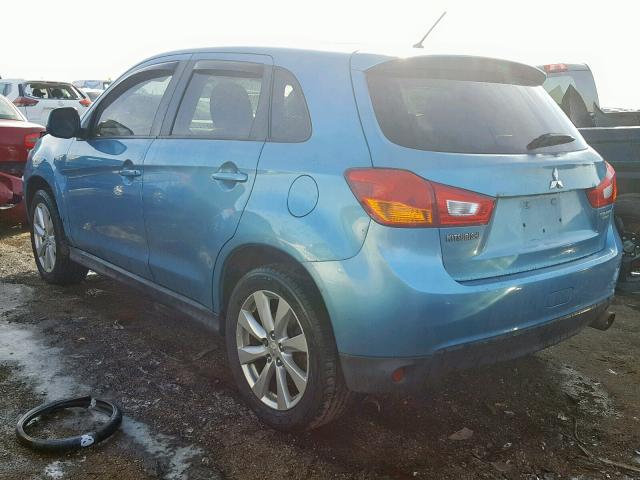 4A4AP3AU4DE007862 - 2013 MITSUBISHI OUTLANDER BLUE photo 3