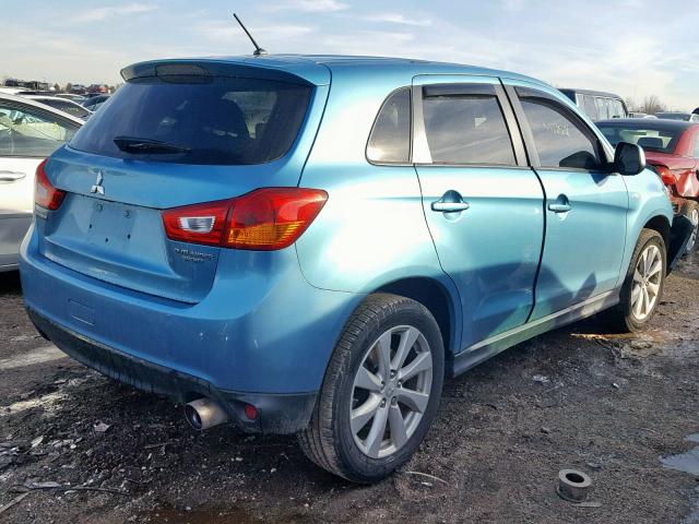 4A4AP3AU4DE007862 - 2013 MITSUBISHI OUTLANDER BLUE photo 4