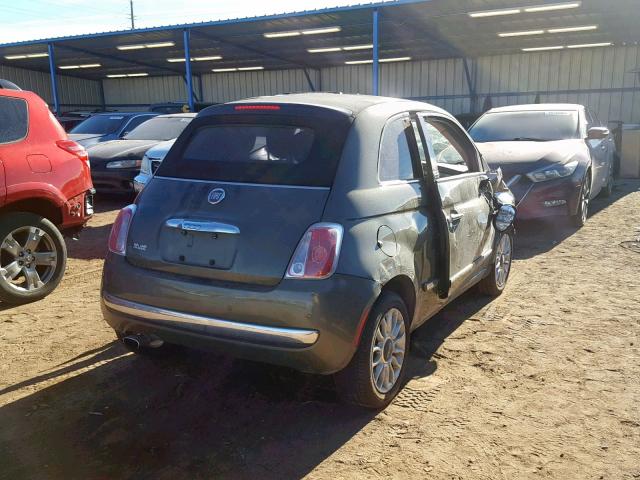 3C3CFFER8CT213294 - 2012 FIAT 500 LOUNGE GREEN photo 4