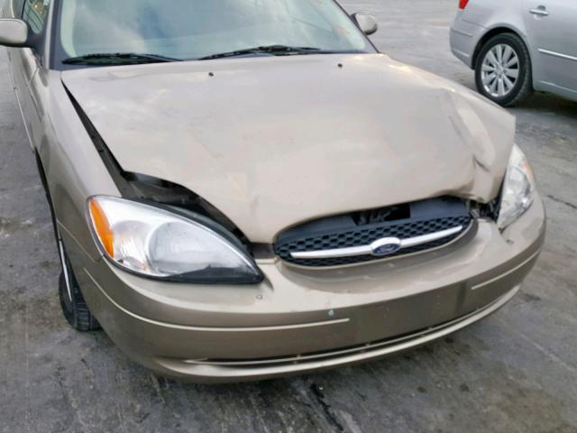 1FAFP552X2A221346 - 2002 FORD TAURUS SES TAN photo 9