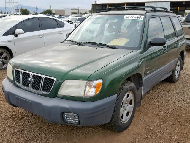 JF1SF63592H735247 - 2002 SUBARU FORESTER L GREEN photo 2