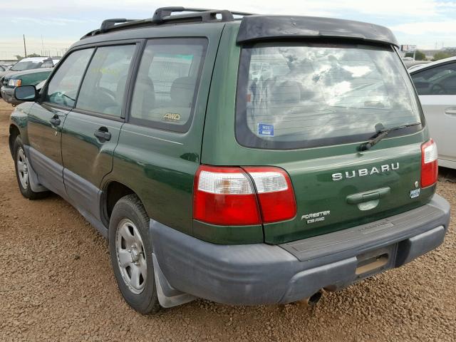 JF1SF63592H735247 - 2002 SUBARU FORESTER L GREEN photo 3