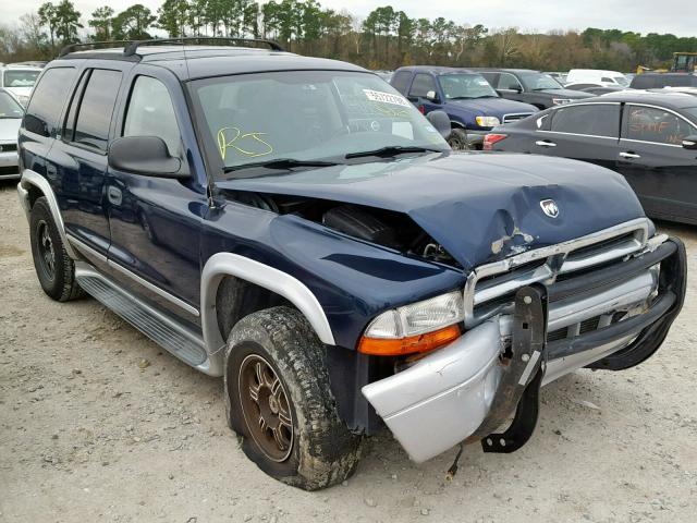 1B4HS58Z42F203970 - 2002 DODGE DURANGO SL BLUE photo 1