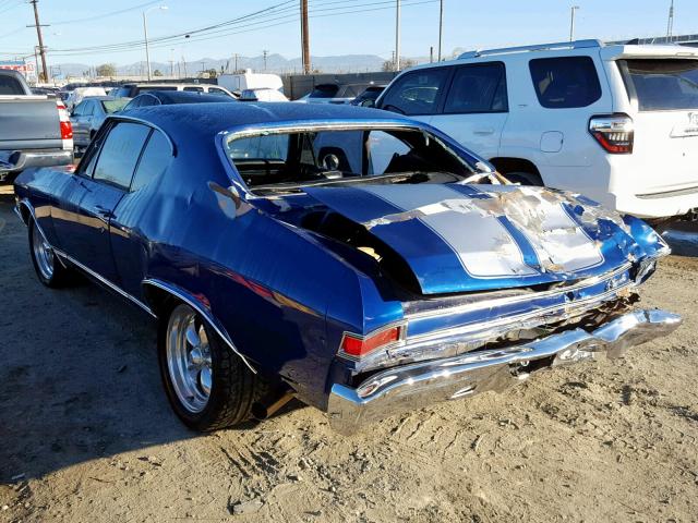 136378Z153140 - 1968 CHEVROLET CHEVELL BLUE photo 3