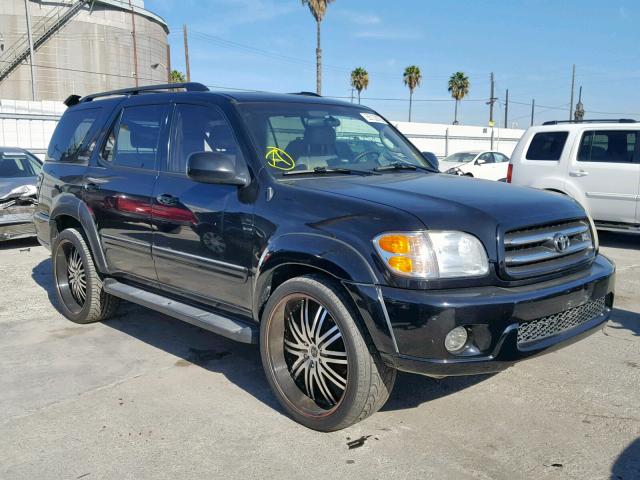 5TDZT38A61S015145 - 2001 TOYOTA SEQUOIA LI BLACK photo 1