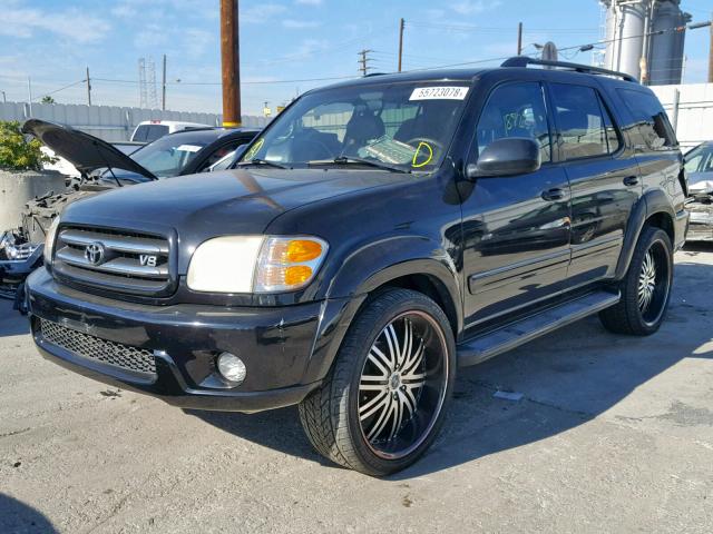 5TDZT38A61S015145 - 2001 TOYOTA SEQUOIA LI BLACK photo 2