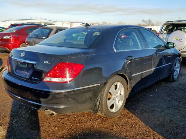 JH4KB16545C010725 - 2005 ACURA RL BLACK photo 4