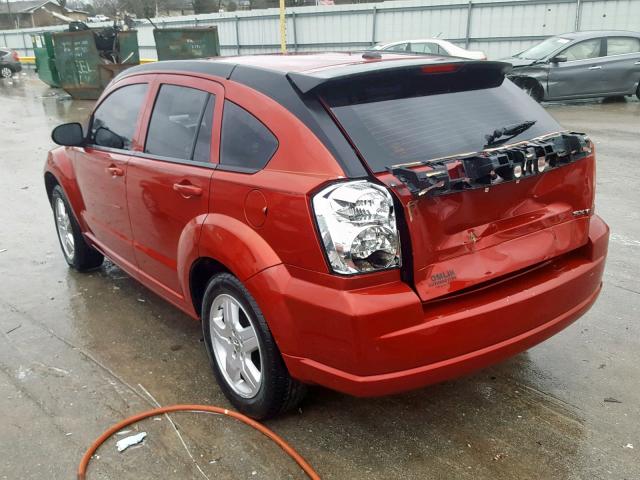 1B3HB48A29D136476 - 2009 DODGE CALIBER SX RED photo 3