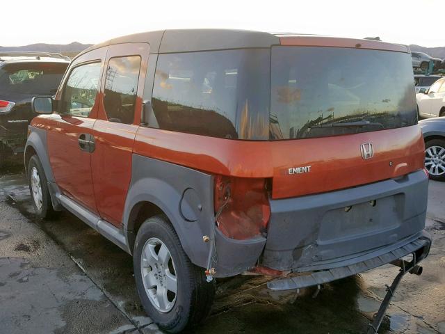 5J6YH28695L012342 - 2005 HONDA ELEMENT EX ORANGE photo 3