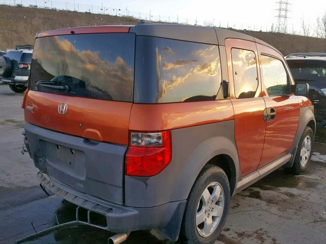 5J6YH28695L012342 - 2005 HONDA ELEMENT EX ORANGE photo 4