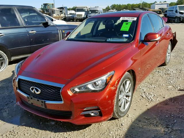 JN1BV7AP5FM339324 - 2015 INFINITI Q50 BASE RED photo 2