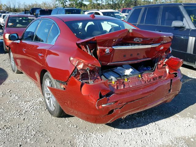 JN1BV7AP5FM339324 - 2015 INFINITI Q50 BASE RED photo 3