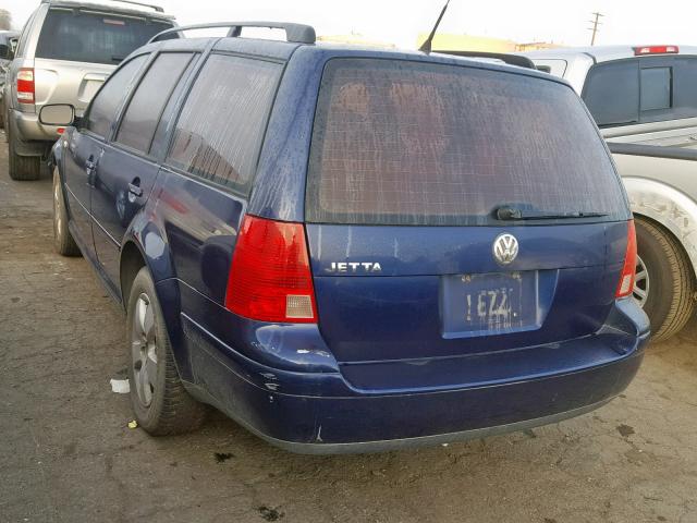 WVWSK61J73W125317 - 2003 VOLKSWAGEN JETTA GLS BLUE photo 3