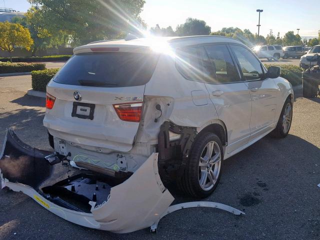 5UXWX7C59DL978442 - 2013 BMW X3 XDRIVE3 WHITE photo 4