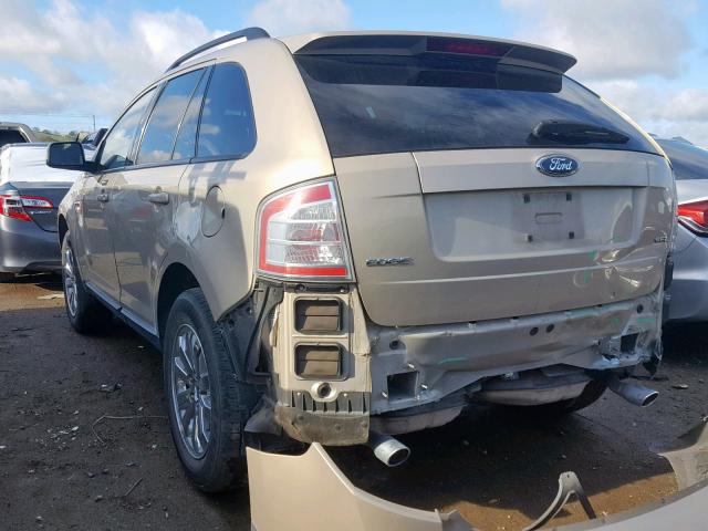 2FMDK38C57BA56371 - 2007 FORD EDGE SEL GOLD photo 3