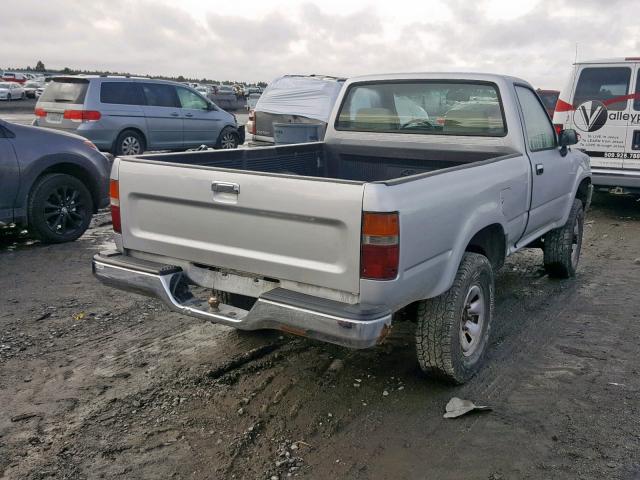 JT4RN01PXM0022825 - 1991 TOYOTA PICKUP 1/2 SILVER photo 4