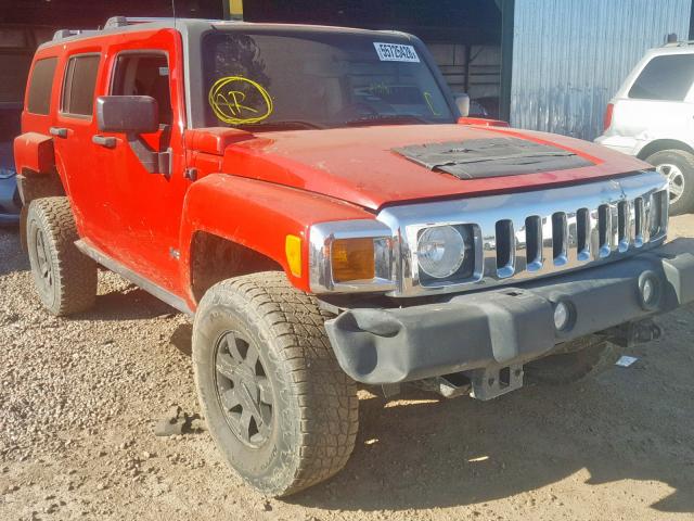 5GTDN136068101647 - 2006 HUMMER H3 RED photo 1