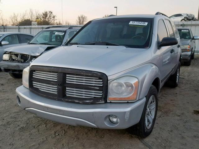 1D4HB48N36F170902 - 2006 DODGE DURANGO SL SILVER photo 2